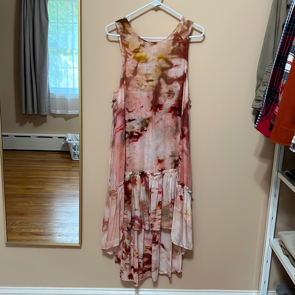 Megan Ilene simply dress ice dyed flowy